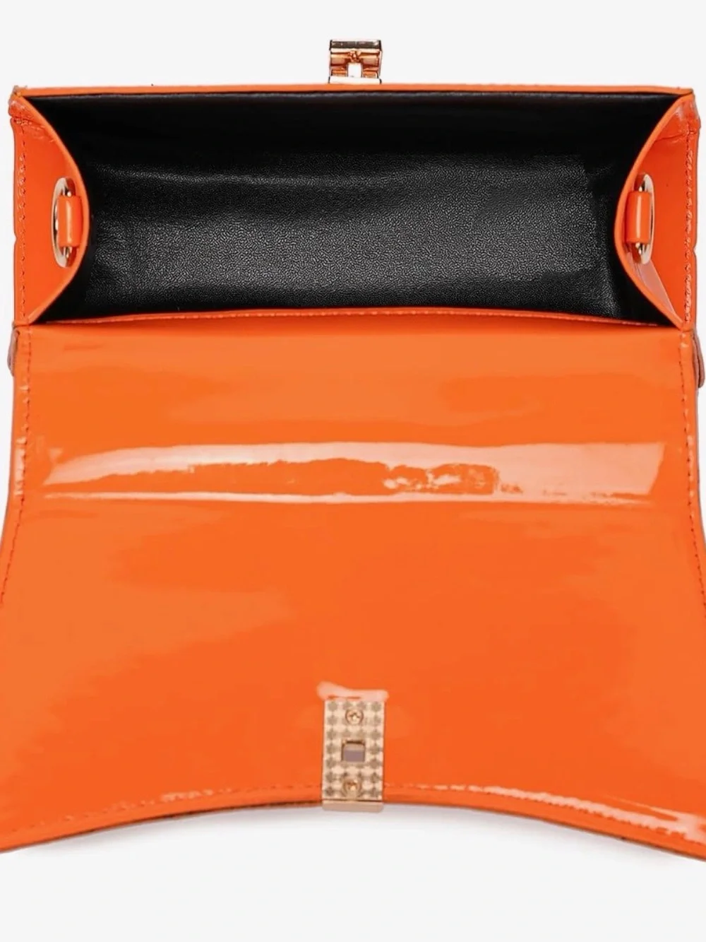 Orange Croc-Texture Top-Handle Bag - Picture 5 of 5